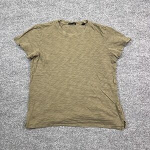 ATM Shirt Womens Medium Green 100% Cotton Slub Crew Neck Short Sleeve Tee